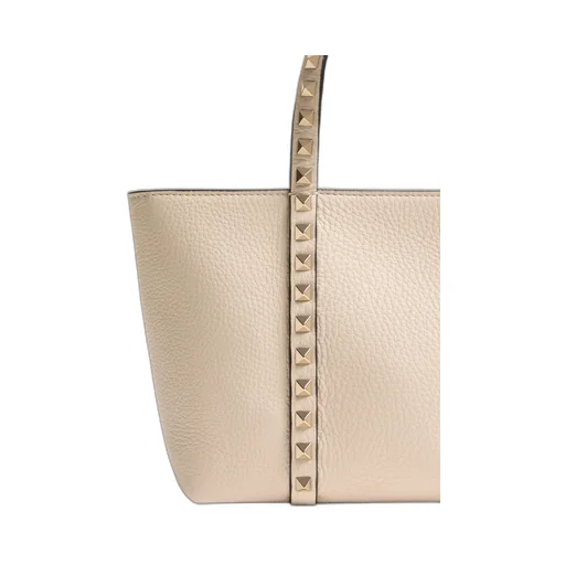 Valentino Garavani Rockstud Small Shopping Bag In Grainy Calfskin