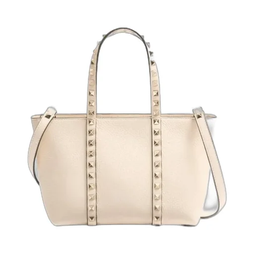 Valentino Garavani Rockstud Small Shopping Bag In Grainy Calfskin