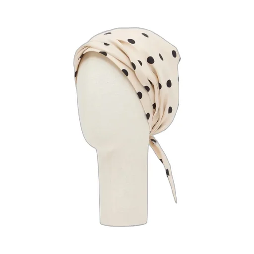 Valentino Polka Dot-Printed Gathered Head Scarf