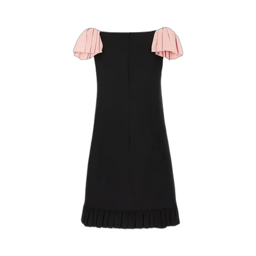 Valentino Crepe Couture Flared Hem Mini Dress