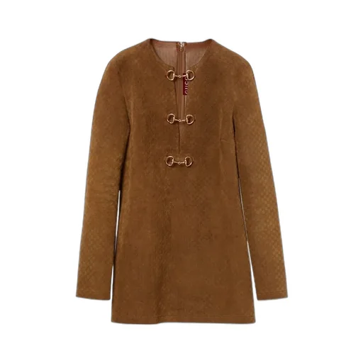 Gucci Monogrammed Horsebit Detailed Mini Dress