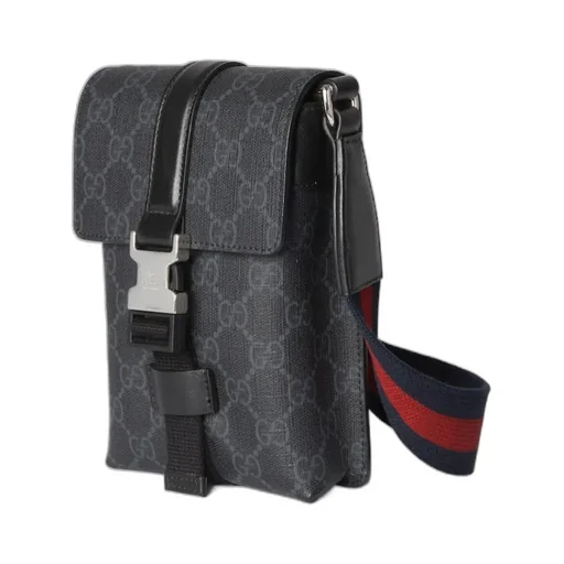 Gucci Monogrammed Buckle Detailed Clutch Bag