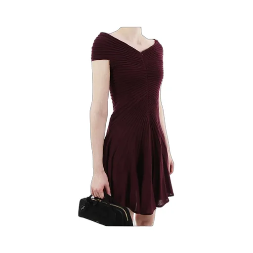 AlaÏA V-Neck Knitted Dress