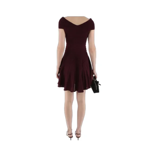 AlaÏA V-Neck Knitted Dress