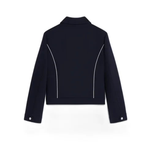 Chelsea Blouson Jacket In Gauffered Double Wool
