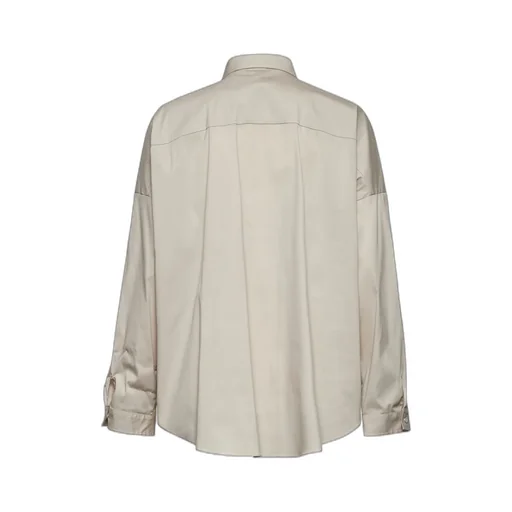 Brunello Cucinelli Monili-Trim Curved Hem Shirt