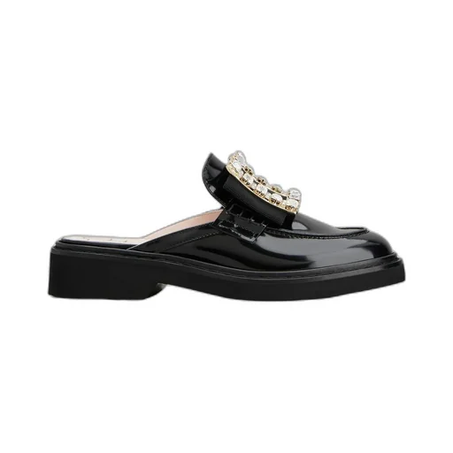Roger Vivier Viv' Rangers Embellished Slip-On Mules