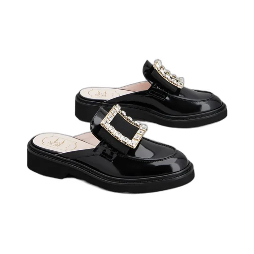 Roger Vivier Viv' Rangers Embellished Slip-On Mules