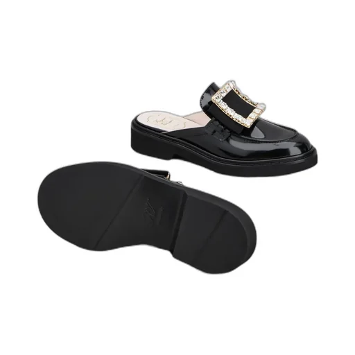 Roger Vivier Viv' Rangers Embellished Slip-On Mules