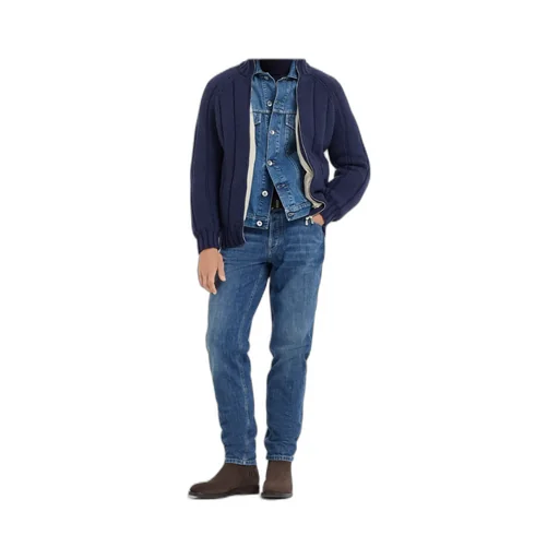 Brunello Cucinelli Zip-Up Ribbed-Knit Jacket