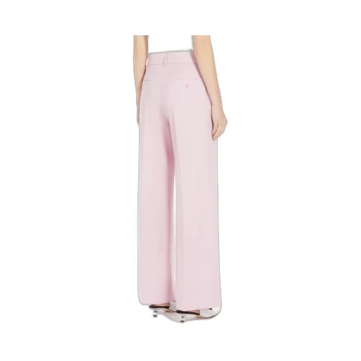 Wool Canvas Palazzo Trousers