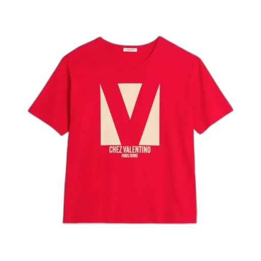 Valentino Chez Valentino-Printed Crewneck T-Shirt