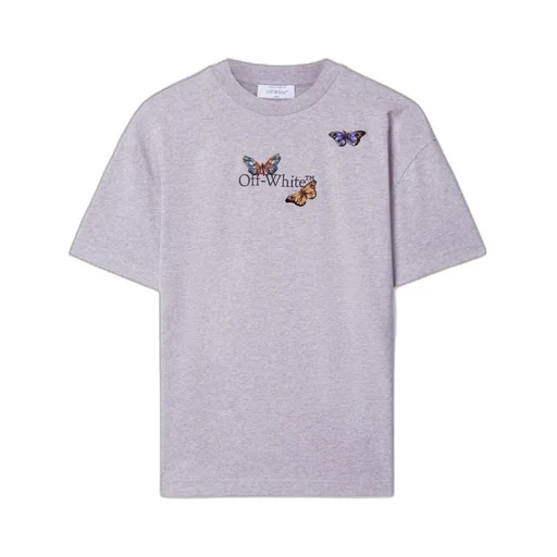 Off-White Bookish Butterfly Straight Hem Crewneck T-Shirt