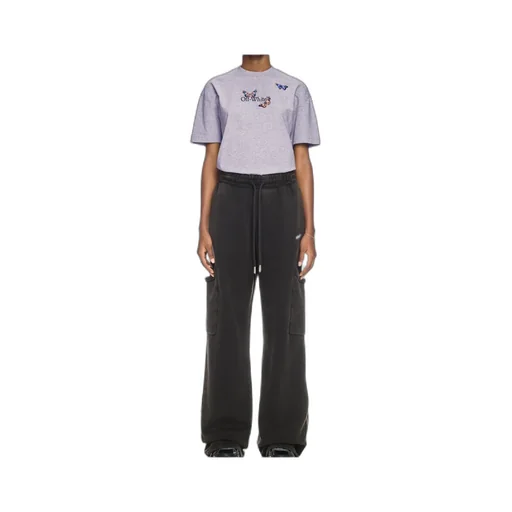 Off-White Bookish Butterfly Straight Hem Crewneck T-Shirt