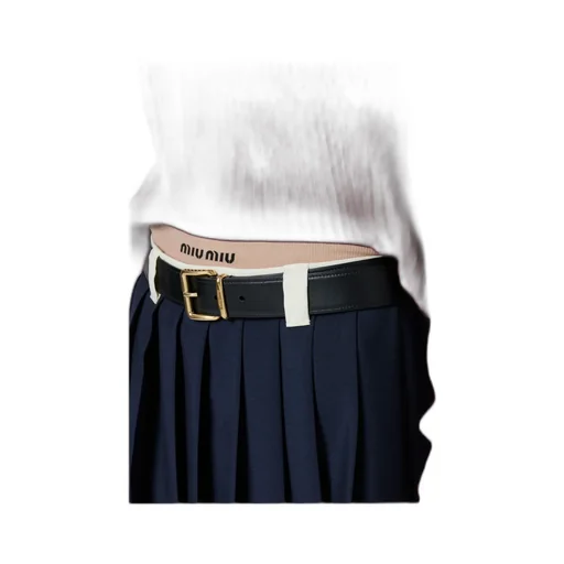 Miu Miu Long-Sleeved Knitted Polo Shirt