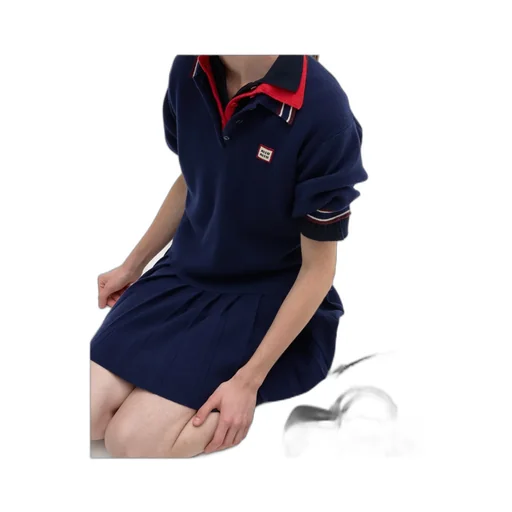 Miu Miu Logo-Patch Short-Sleeved Mini Polo Dress