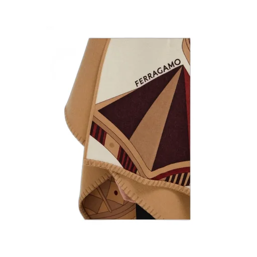 Ferragamo Nadir Print Reversible Cape