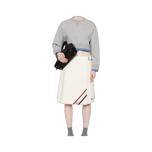Miu Miu Logo-Patch Cropped Sweatshirt