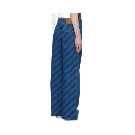 Marni Striped Wide Leg Jeans