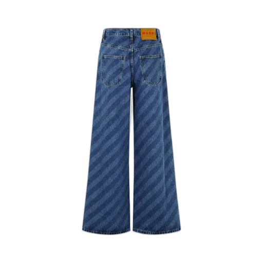 Marni Striped Wide Leg Jeans