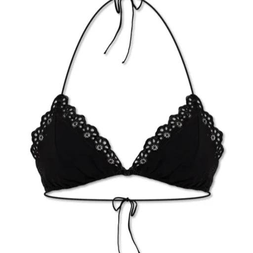 Lace-Trim Bikini Top