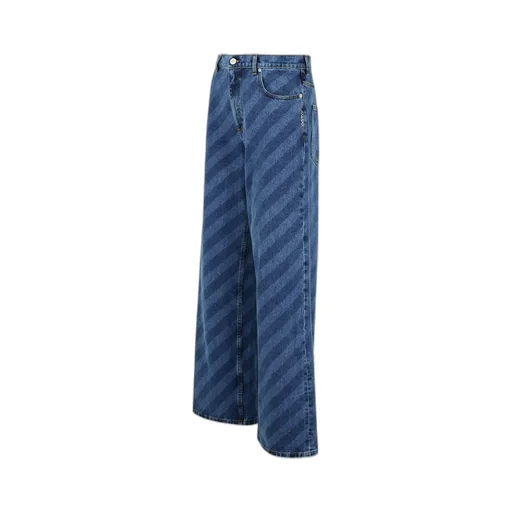 Marni Striped Wide Leg Jeans