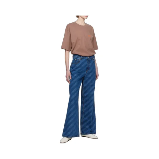Marni Striped Wide Leg Jeans