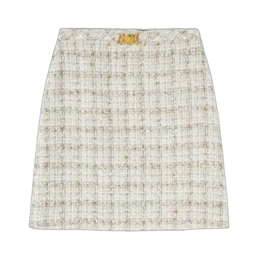 Versace Checked Tweed Mini Skirt