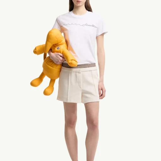 Ribbon Logo Cotton T-Shirt