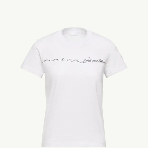 Ribbon Logo Cotton T-Shirt