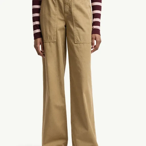 Cotton Wide Leg Trousers