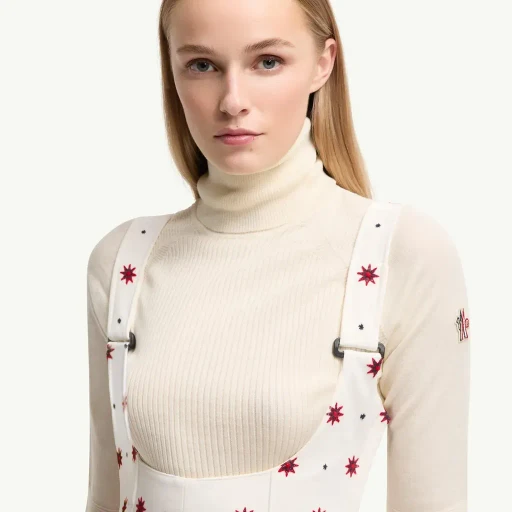 Geometric Pattern Technical Twill Ski Bib