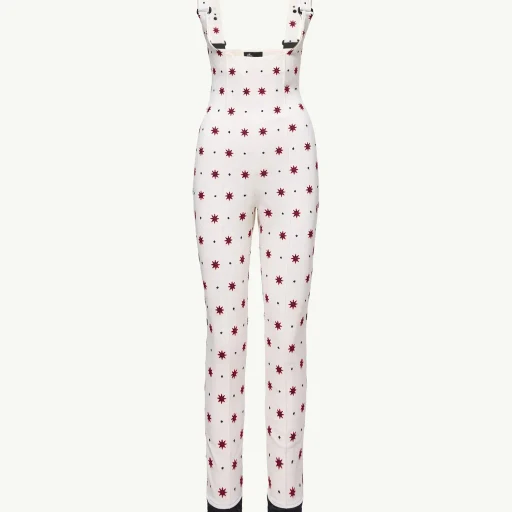 Geometric Pattern Technical Twill Ski Bib