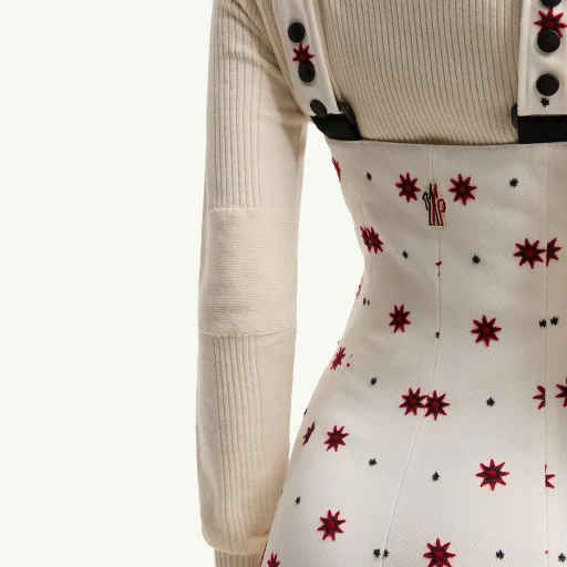 Geometric Pattern Technical Twill Ski Bib