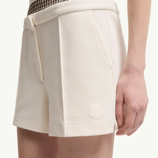 Layered-Effect Vichy Cotton Blend Shorts