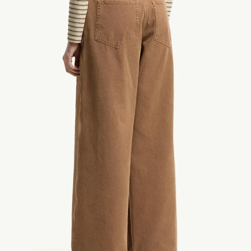 Leather Logo Cotton Trousers