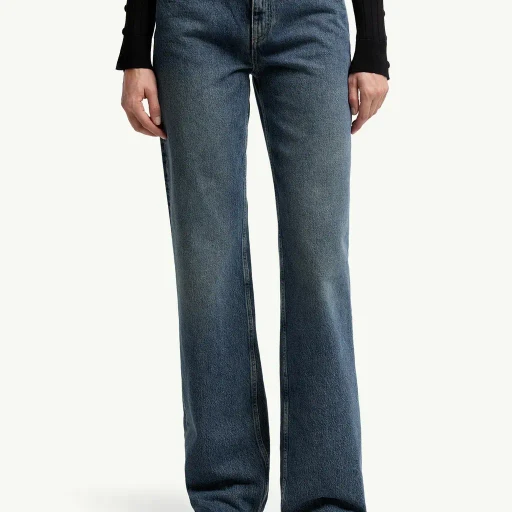 Straight Leg Bleached Jeans