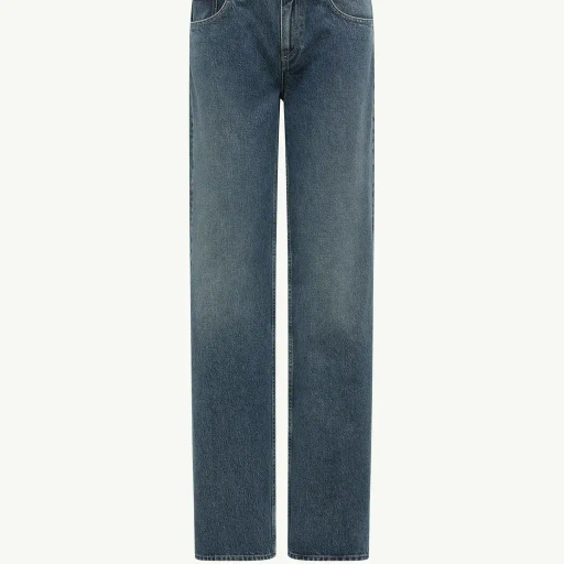 Straight Leg Bleached Jeans
