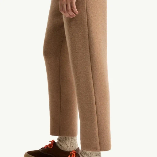 Wool & Cashmere Blend Cropped Jogging Trousers