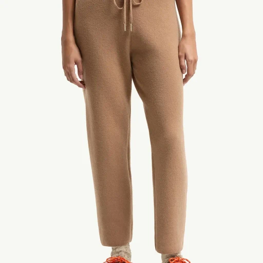 Wool & Cashmere Blend Cropped Jogging Trousers