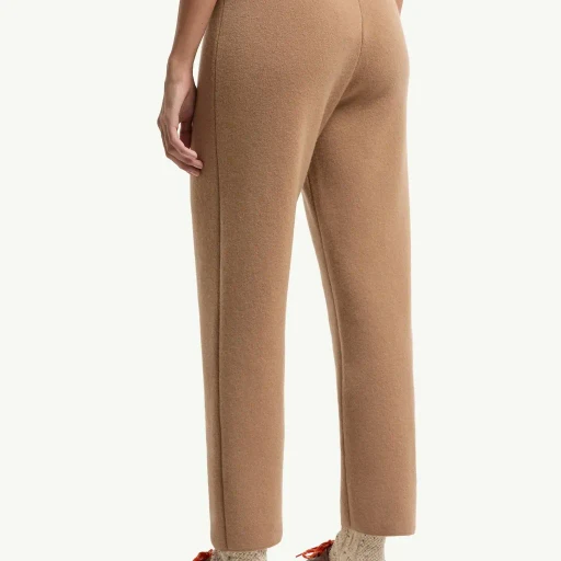 Wool & Cashmere Blend Cropped Jogging Trousers