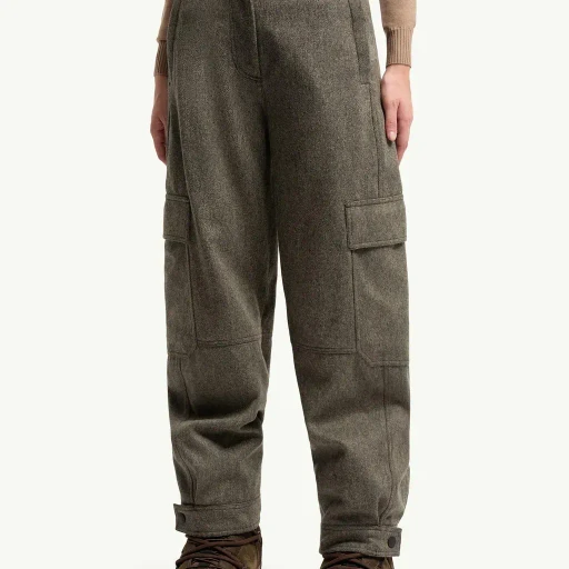 Wool Gabardine Cargo Trousers