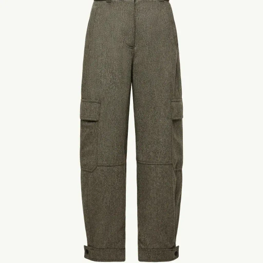 Wool Gabardine Cargo Trousers