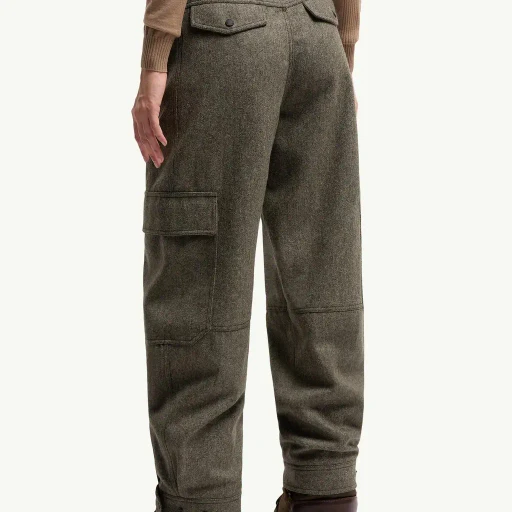 Wool Gabardine Cargo Trousers