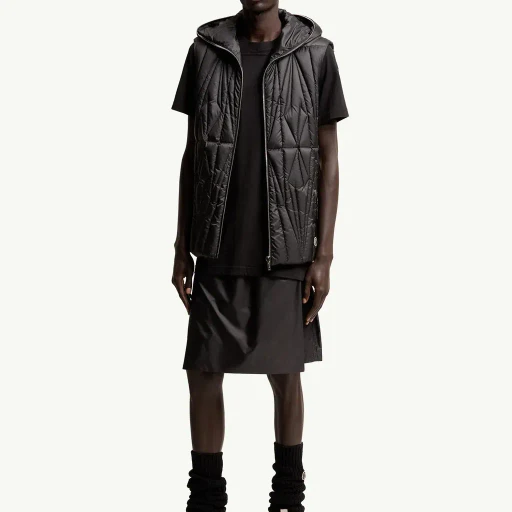 Moncler + Rick Owens Geocamo Ziplock Hooded Down Gilet