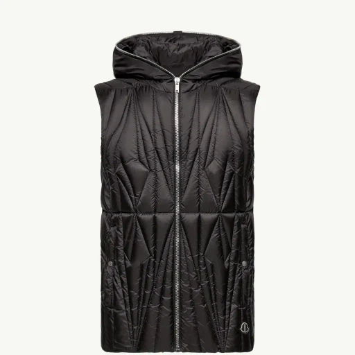 Moncler + Rick Owens Geocamo Ziplock Hooded Down Gilet