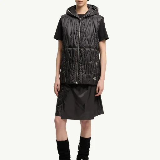 Moncler + Rick Owens Geocamo Ziplock Hooded Down Gilet