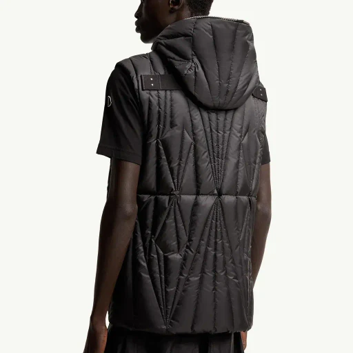 Moncler + Rick Owens Geocamo Ziplock Hooded Down Gilet