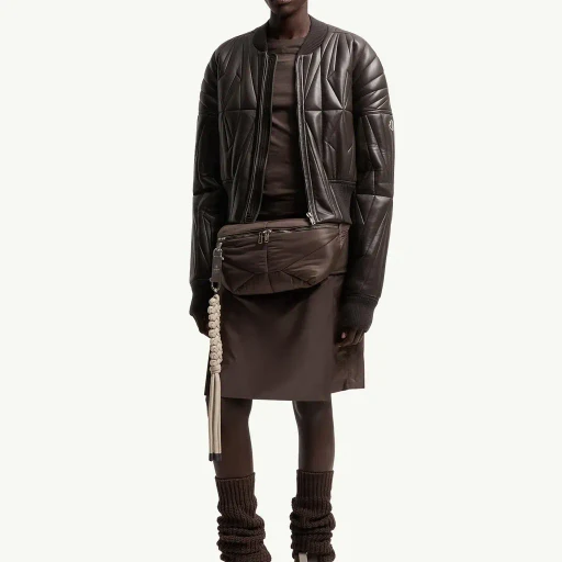 Moncler + Rick Owens Geocamo Nappa Leather Bomber Jacket