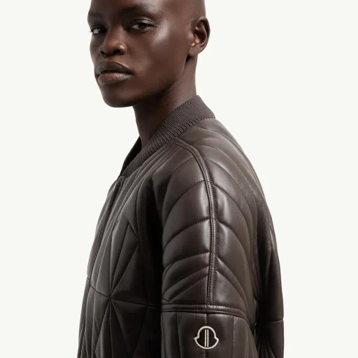 Moncler + Rick Owens Geocamo Nappa Leather Bomber Jacket